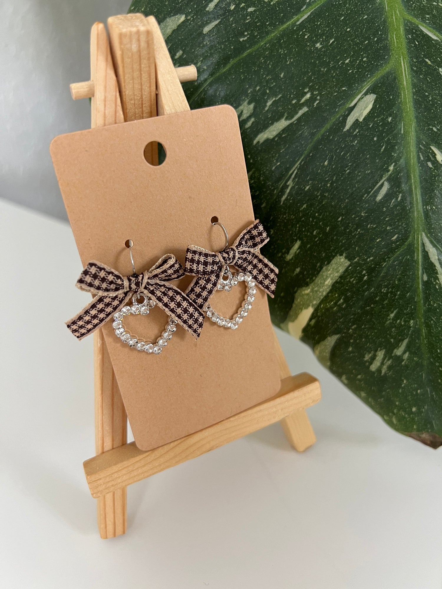 Silver Coquette Heart