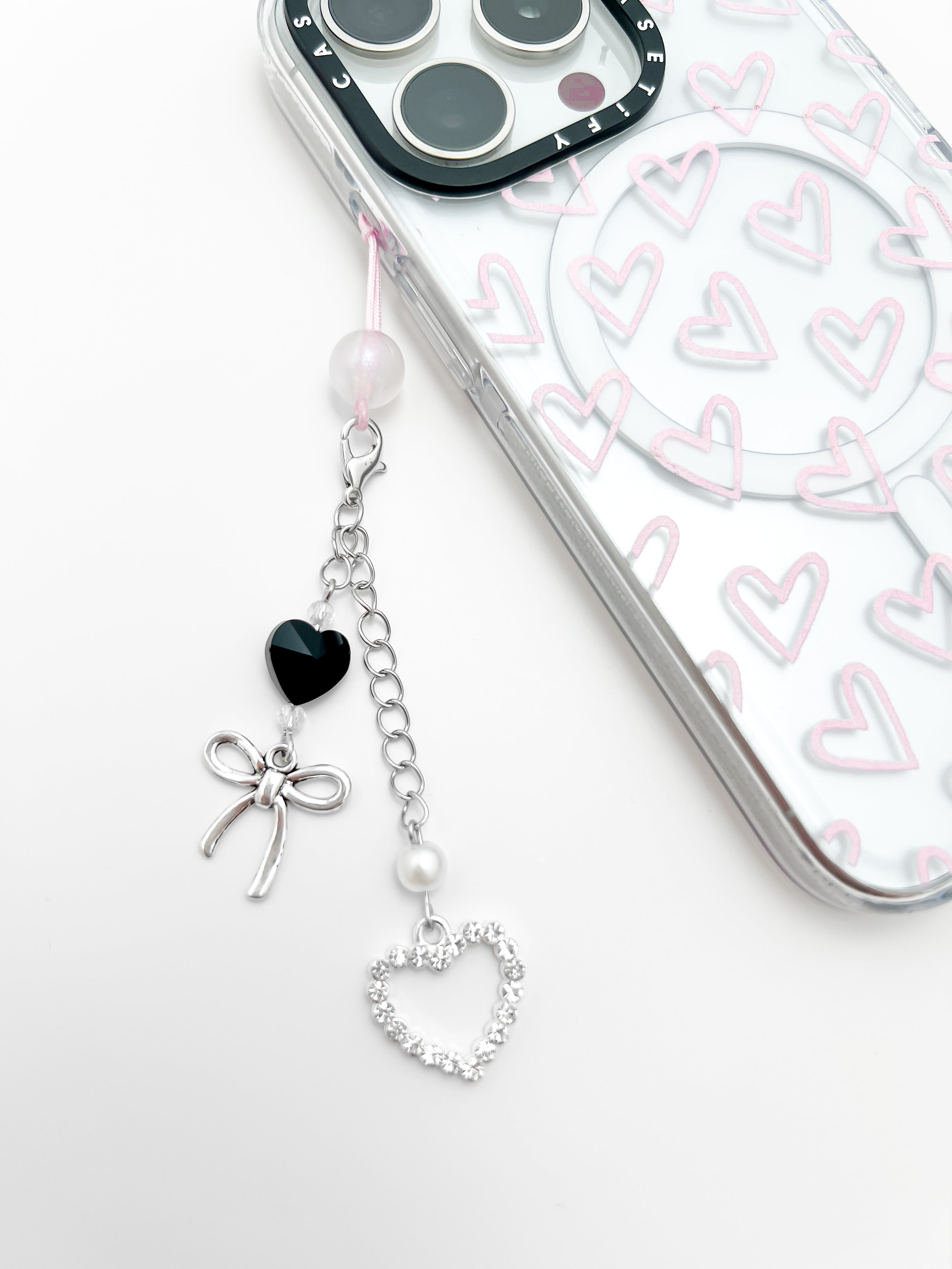 Glass Heart Coquette Mini Charm