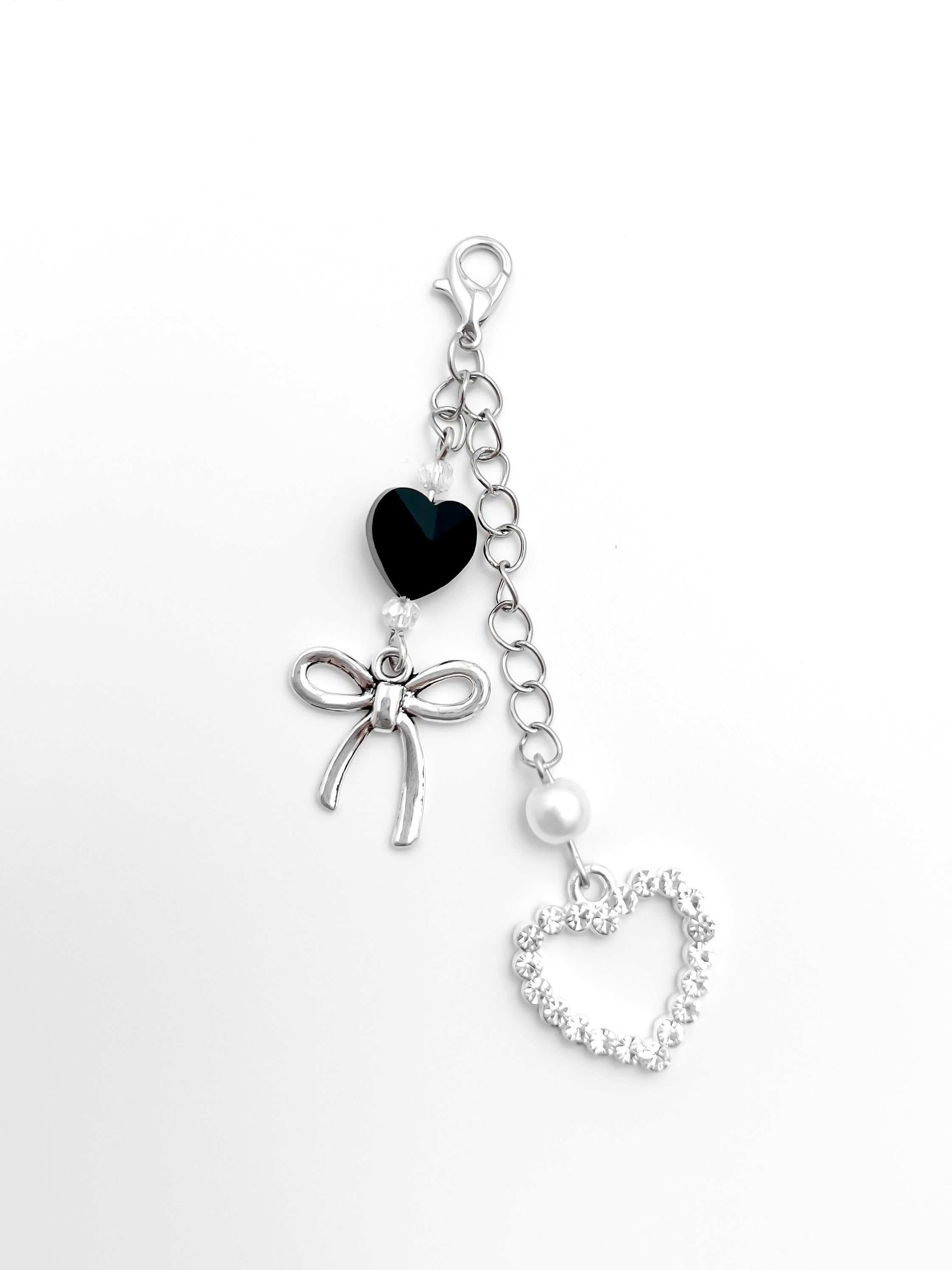 Glass Heart Coquette Mini Charm