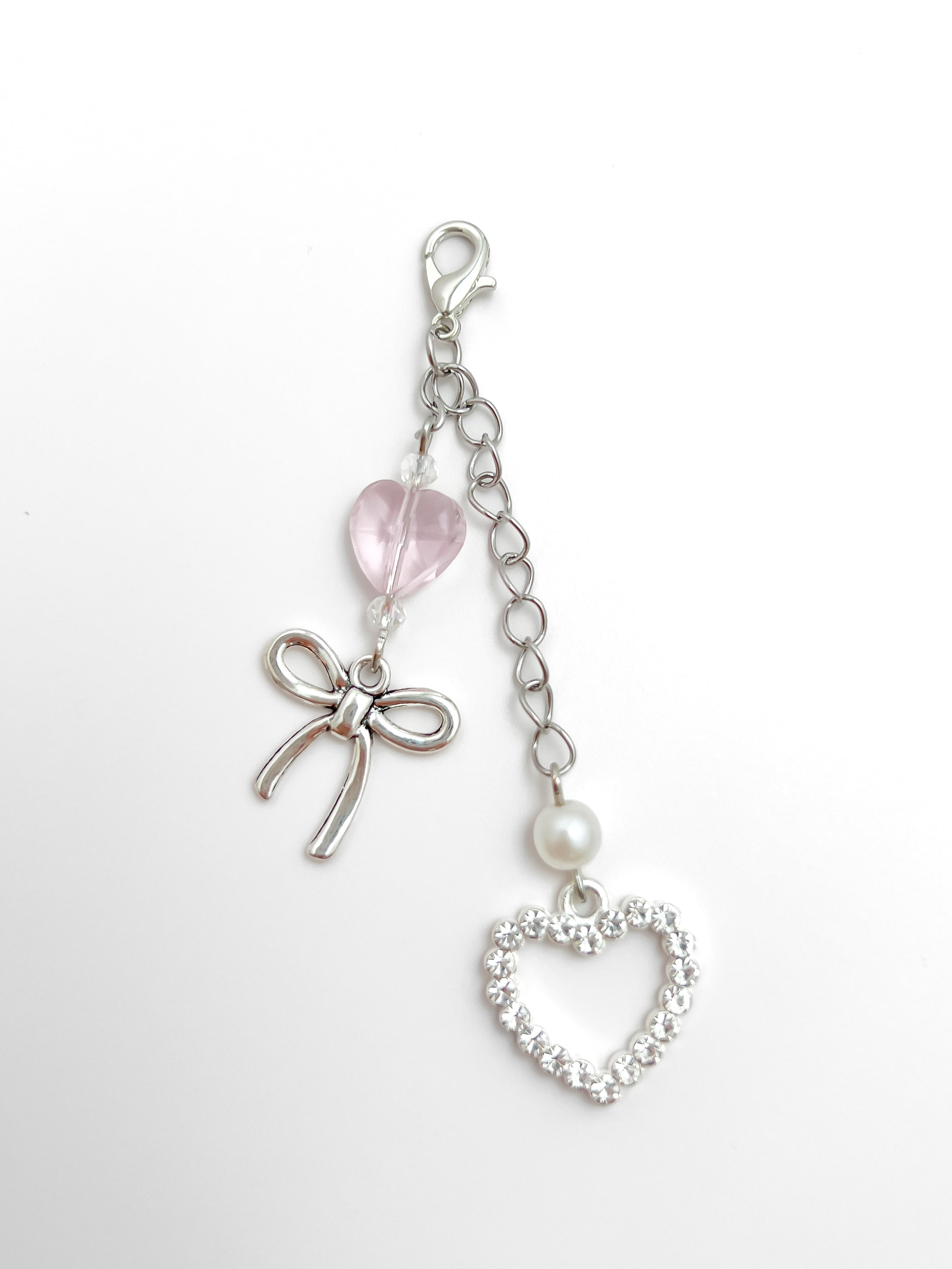 Glass Heart Coquette Mini Charm