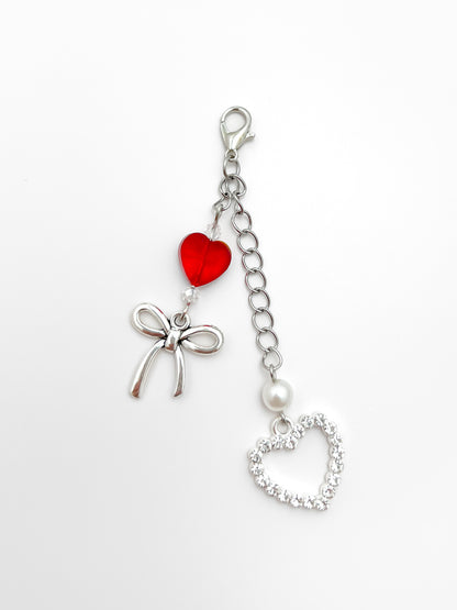 Glass Heart Coquette Mini Charm