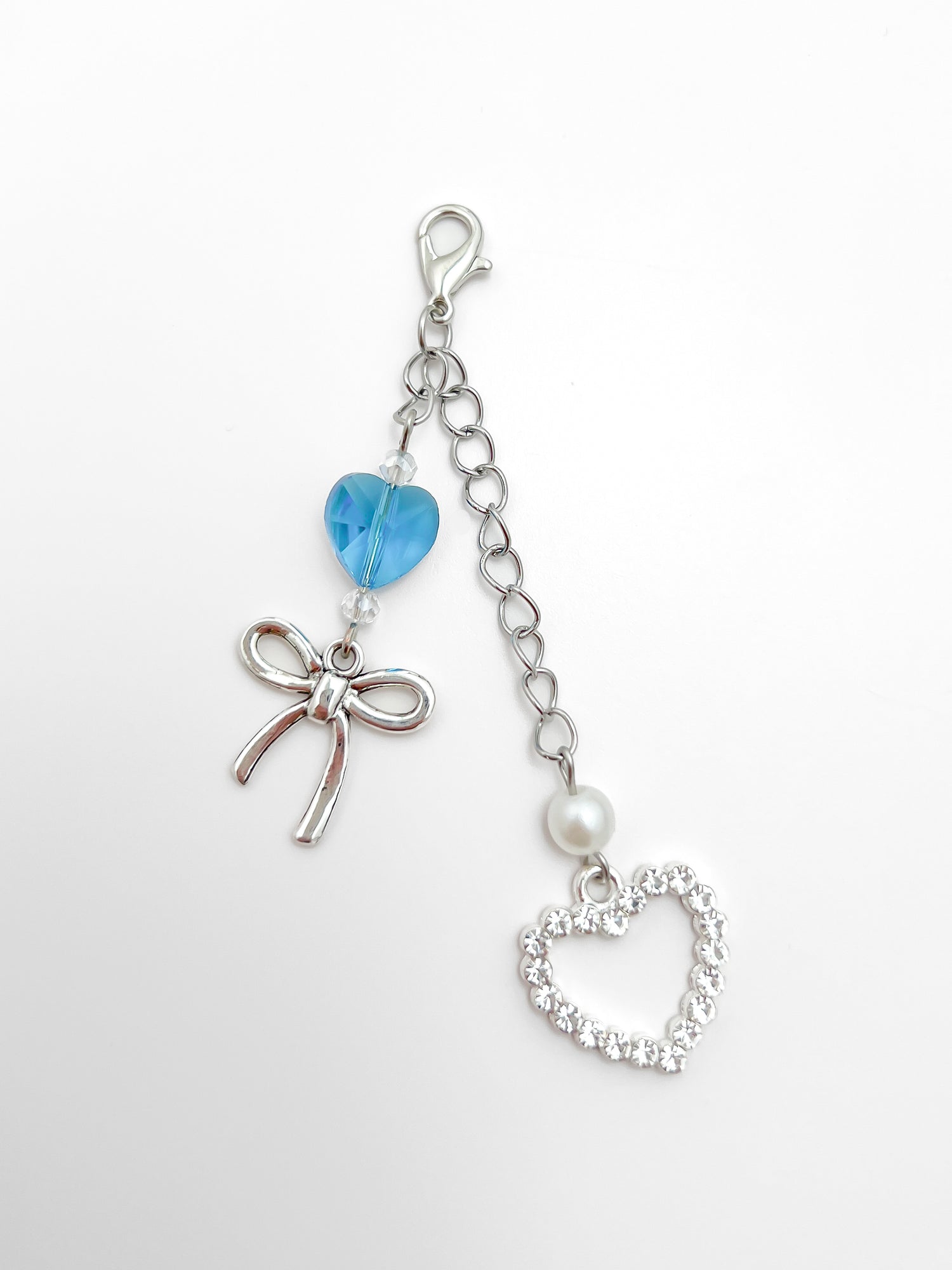 Glass Heart Coquette Mini Charm