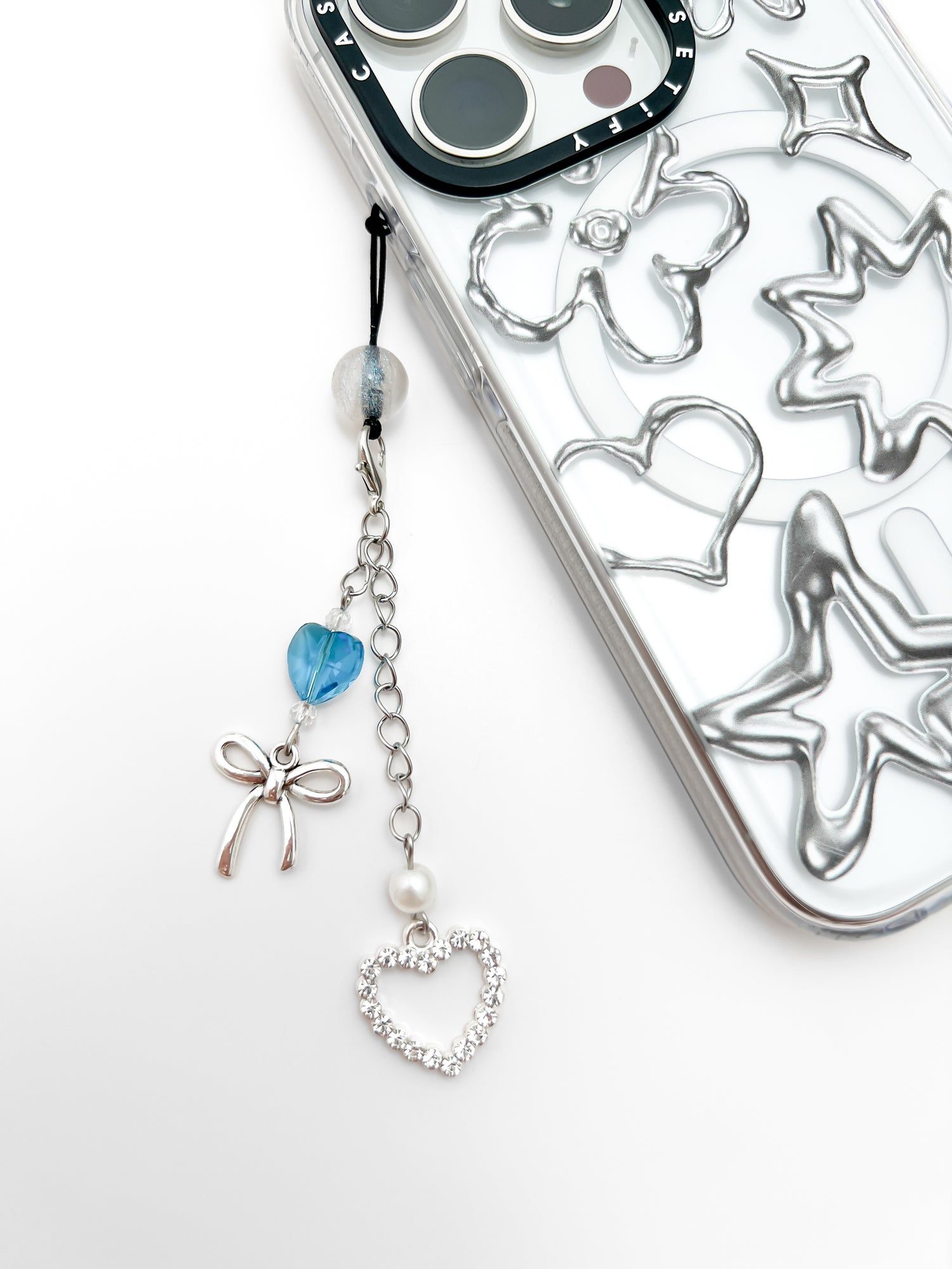 Glass Heart Coquette Mini Charm