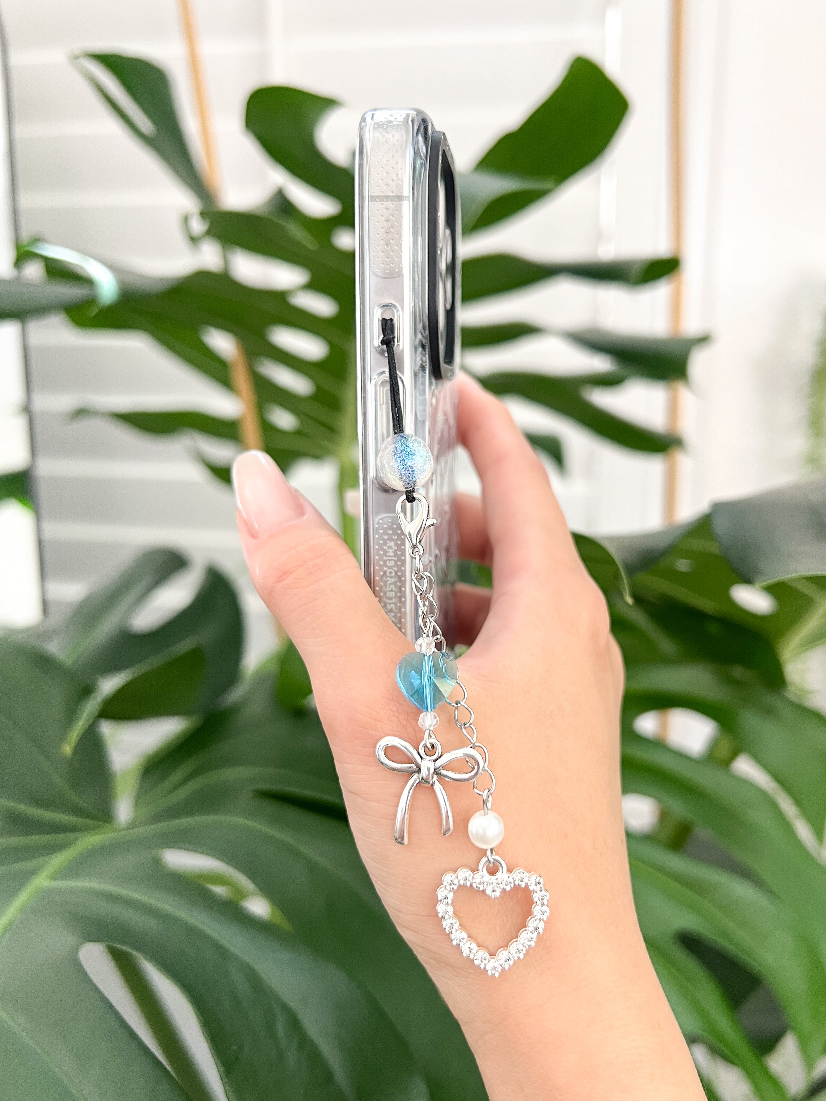 Glass Heart Coquette Mini Charm