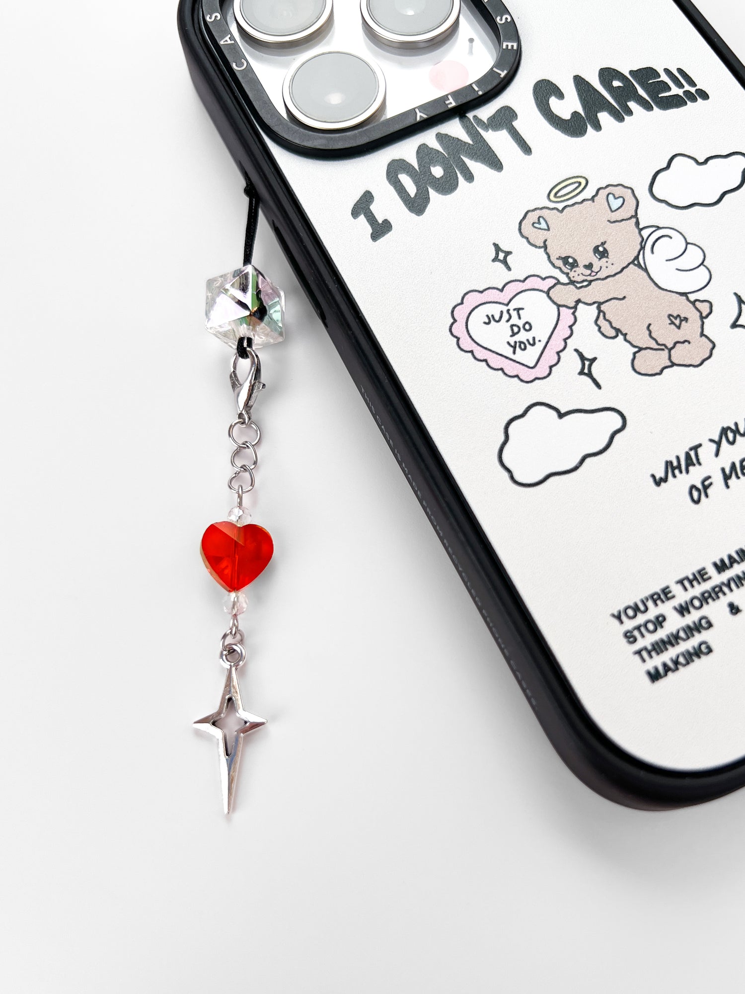 Y2K glass Heart Mini Charm